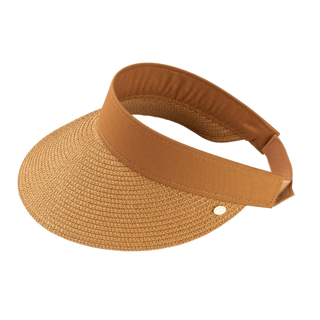 Brown Straw Visor: Women display picture 2