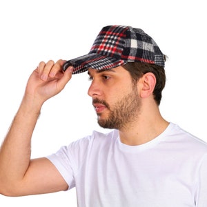 Plaid Wool Baseball Cap: Adjustable Unisex Winter Hat