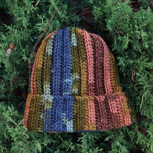 Hand Knit Beanie,Warm Caps,Multicolor Beanie, Boho Beanie,Cozy Chunky knit,Funky Beanie,Unisex Beanie,Winter Beanies,Fisherman Skull Cap,