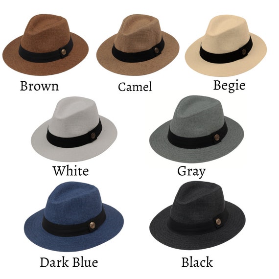 Panama Straw Fedora Hat: Unisex Summer Beach Sun Hat