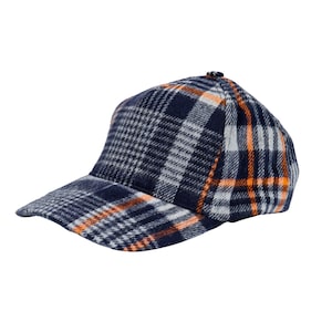 Plaid Wool Baseball Cap: Adjustable Unisex Winter Hat