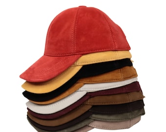 Casquette de baseball en daim véritable, casquette en daim réglable, chapeau en daim, casquette unisexe, chapeau en daim femme, casquette de baseball en daim homme,