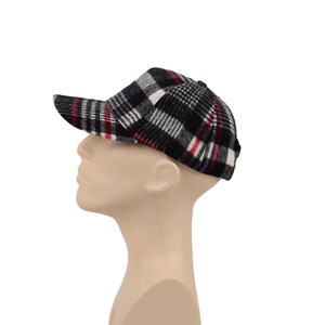 Plaid Wool Baseball Cap: Unisex Winter Hat
