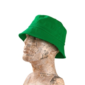 Green Cotton Bucket Hat: Stylish Summer Sun Protection