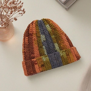 Hand Knit Beanie,Warm Caps,Multicolor Beanie, Boho Beanie,Cozy Chunky knit,Funky Beanie,Unisex Beanie,Winter Beanies,Fisherman Skull Cap,