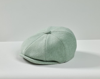 Mint Green Newsboy Cap CAPAS LINEN 8/4 CAP – Meyer The Hatter main image 2
