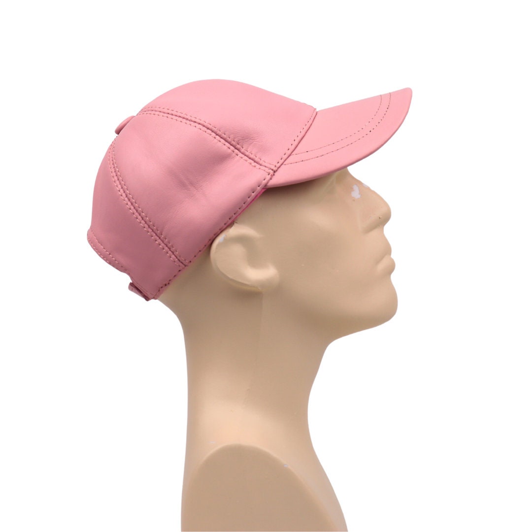 Pink Leather Baseball Cap: Adjustable Unisex Hat - Etsy
