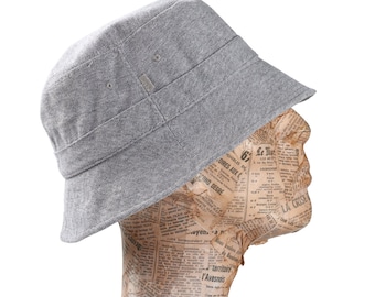 Gray Cotton Bucket Hat: Stylish Summer Sun Protection