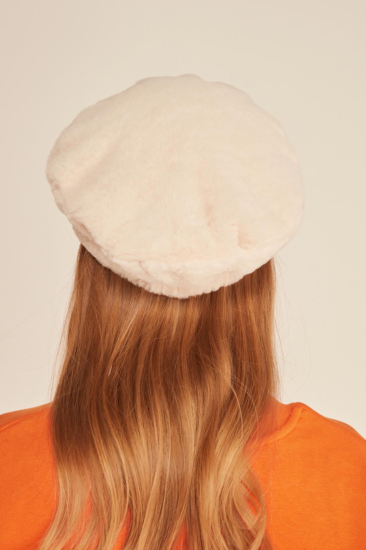 Camel Faux Fur Newsboy Hat: Plush Winter Baseball Cap. - Etsy
