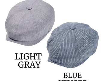 BQCWOCF Cappello Uomo 8 Pannelli In Lino Vintage Gatsby Regolabile - Unisex Traspirante