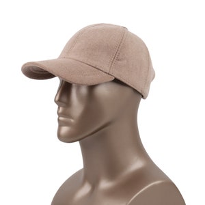 Tan Wool Baseball Cap: Adjustable Unisex Winter Hat