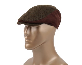 Gorra de lana estilo Ivy, estilo tradicional de vendedor de periódicos, gorra plana de invierno