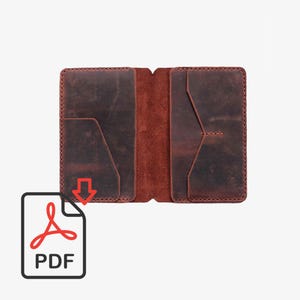 Leather Wallet Pattern PDF, DIY Leather Wallet Template, Leather Crafting Pattern, Handmade Leather Wallet Digital Download