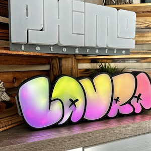 Lámpara de nombre, lámpara de logotipo individual, lámpara de letras LED, letras personalizadas, cumpleaños, cumpleaños infantil, lámpara de juego de Pascua 3D
