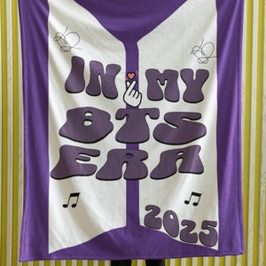 BTS Era Personalized Blanket, Kpop Gifts for ARMY, bts Logo Blanket, bts Blanket, In My Era Custom blanket, Boys Gifts, bts Birthday Gift