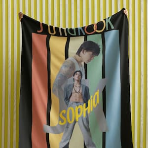 Customized BTS Jungkook Blanket, Kpop Lover, Dynamite, Bangtan Boys Merch, Kpop Photo Blanket, Unique BTS Designs for Army Fans, BTS Gift.