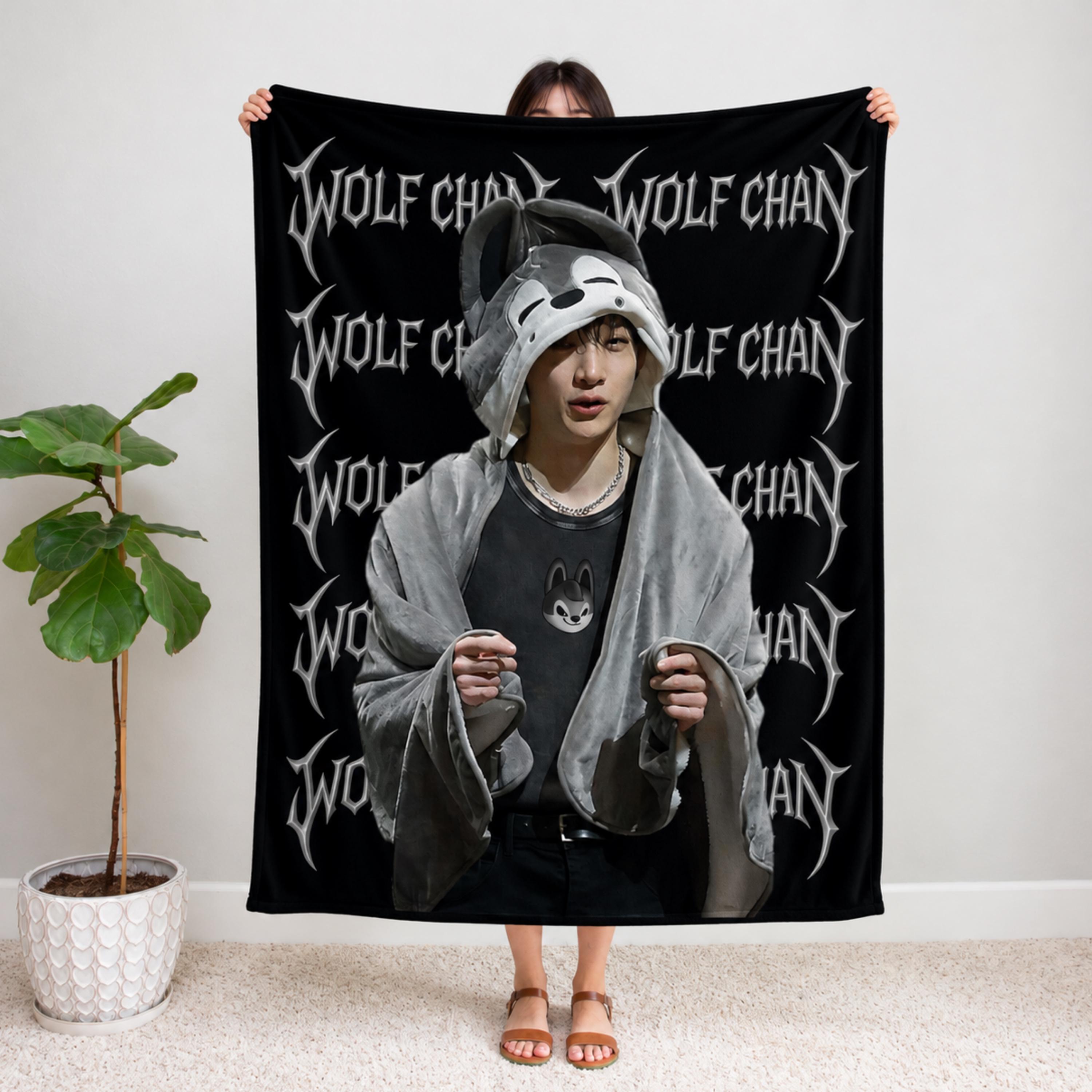 Stray Kids Blanket With Bang Chan & Wolf Chan, Custom SKZOO Kpop