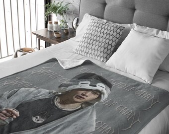 Stray Kids Blanket With Bang Chan & Wolf Chan, Custom SKZOO Kpop