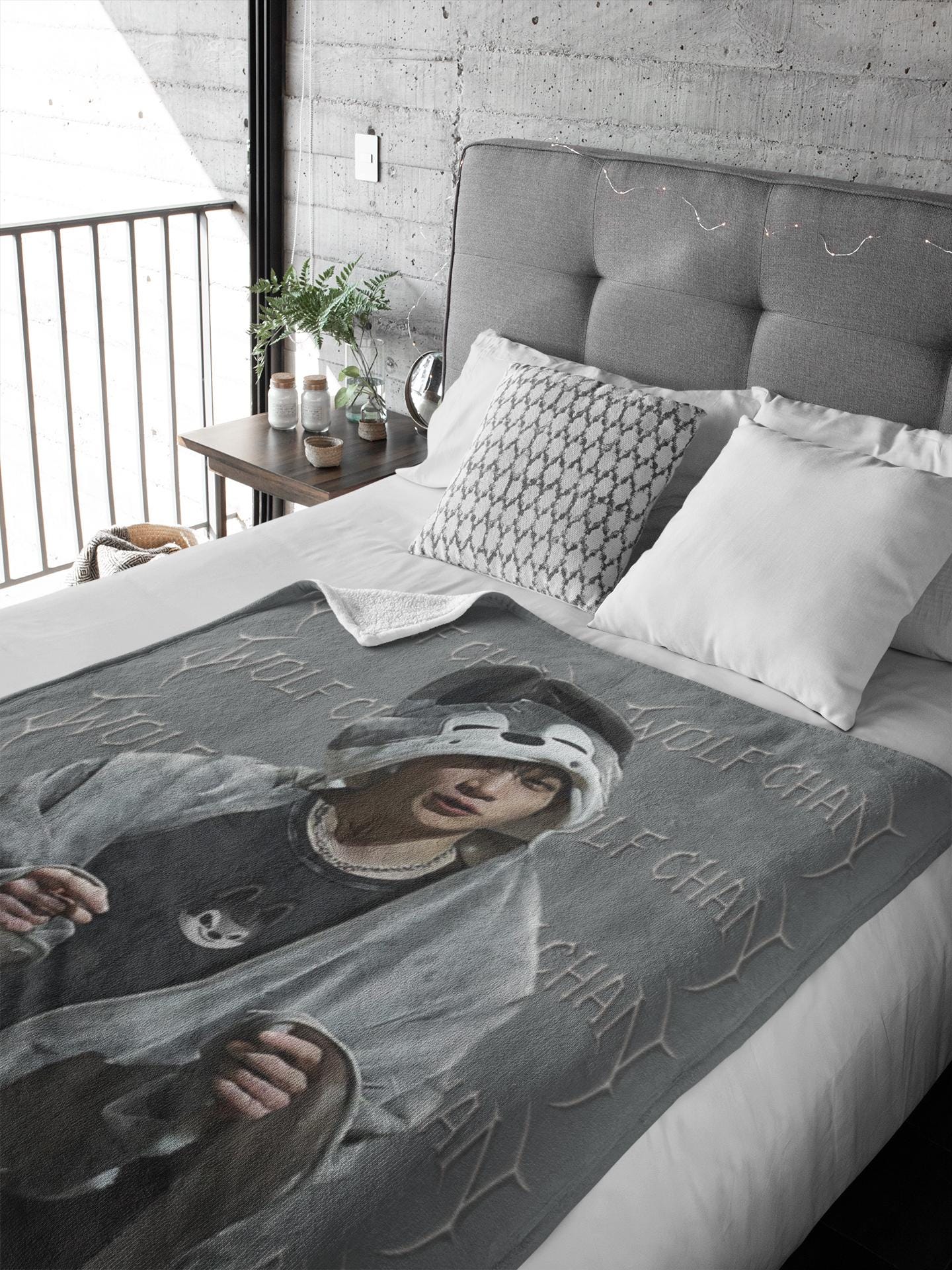 Stray Kids Blanket With Bang Chan & Wolf Chan, Custom SKZOO Kpop