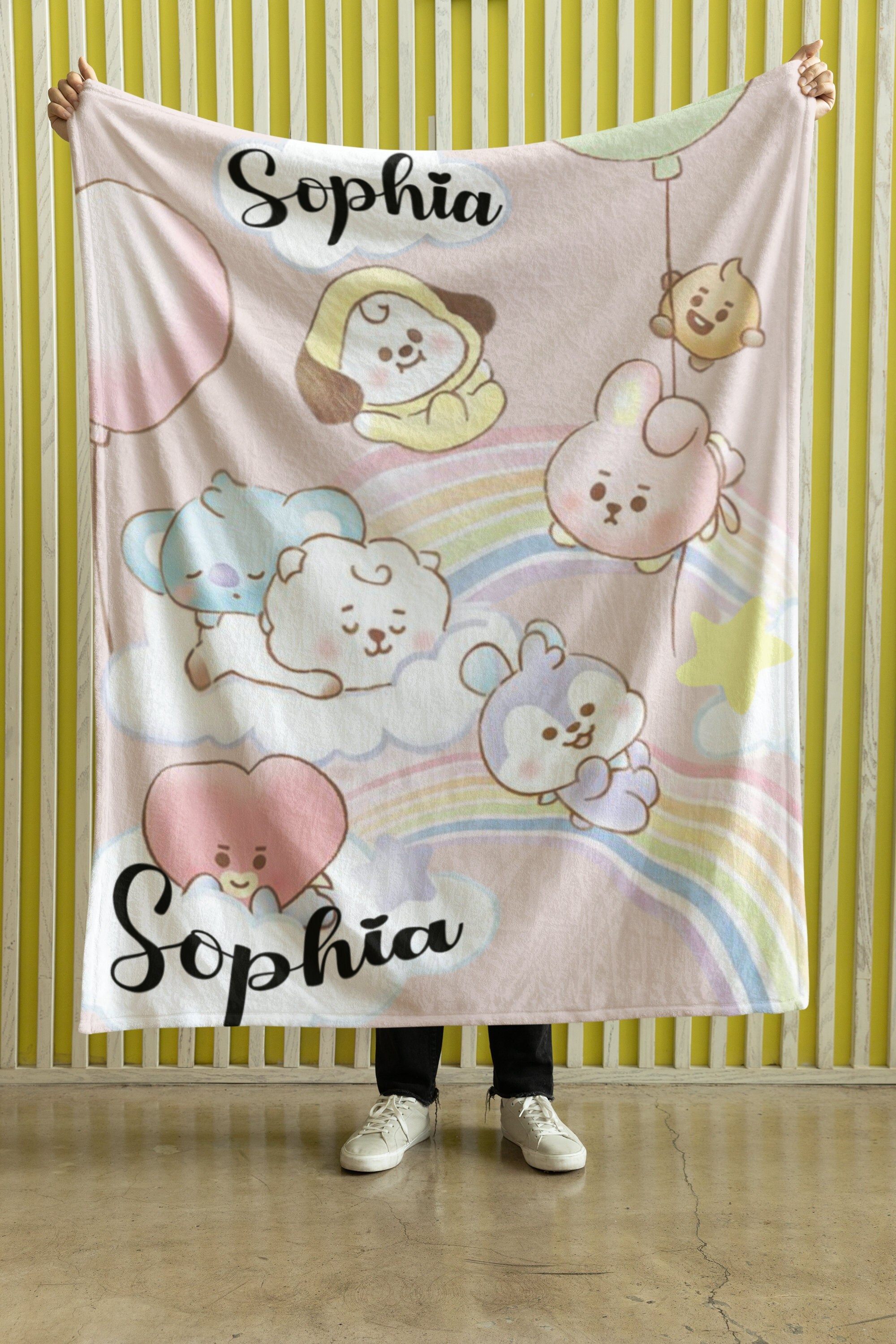 Bt21 Baby Blanket Etsy