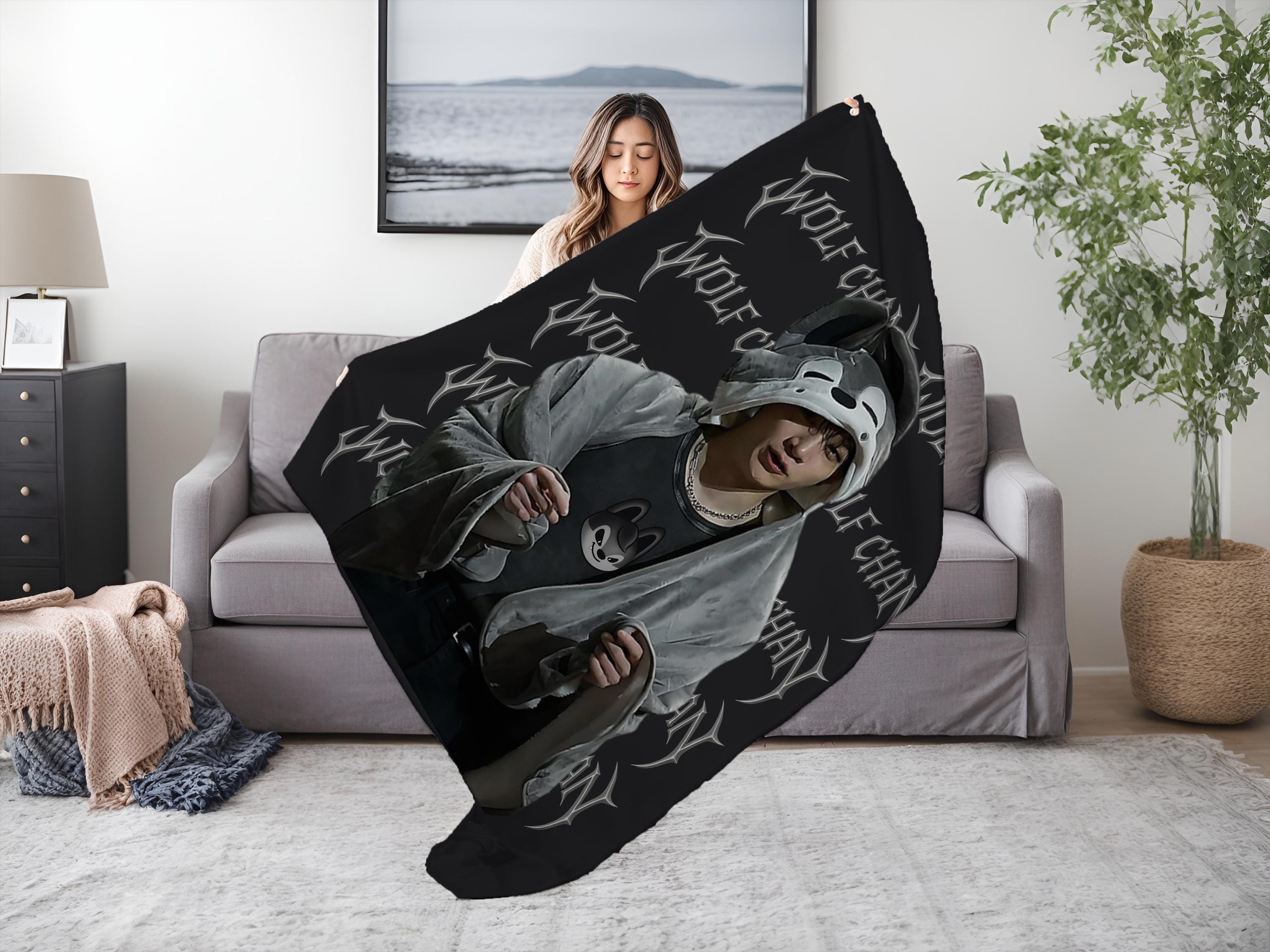 Stray Kids Blanket With Bang Chan & Wolf Chan, Custom SKZOO Kpop