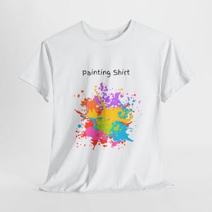 Kleurrijk verfspatten schilderij T-shirt | Grafisch T-shirt Art Studio