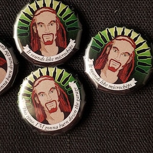 Pickles the Drummer 1 inch Button Pins - Metalocalypse, Dethklok