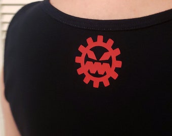 Dethklok Gear/Klokateer Iron-on vinyl symbol 2 inch Metalocalypse