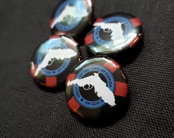 Florida State Seal 1 inch Button Pins - Metalocalypse, Dethklok