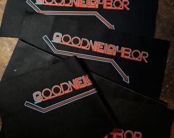 Fallout 4 GOODNEIGHBOR screen printed patch - glow in the dark