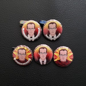 Charles Offdensen (CFO) 1 inch Button Pins - 5 types - Metalocalypse, Dethklok