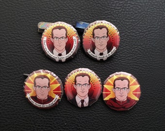 Charles Offdensen (CFO) 1 inch Button Pins - 5 types - Metalocalypse, Dethklok