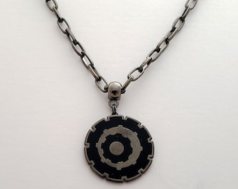 Hard Enamel Gear Necklace