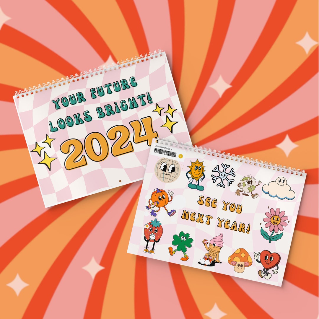 2024 Retro Motivational Calendar, Inspirational Quotes Calendar