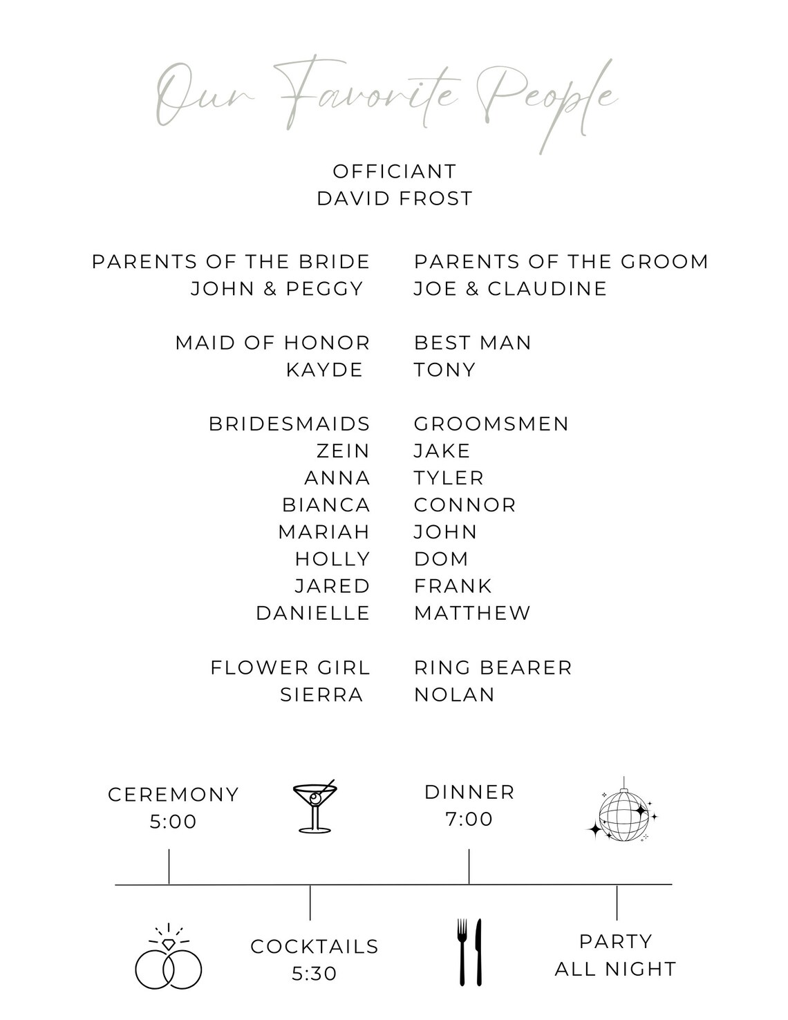 Program Fan Template, Wedding Program Fan, Easy Edit Template, Summer ...