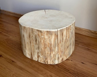 Log Stump End Table