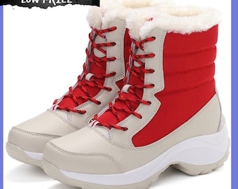 Women Boots Women Heels Boots For Winter 2023 Trend Fur Ankle Boots Platform Snow Bota Feminina ,Light Short Winter Shoes Female