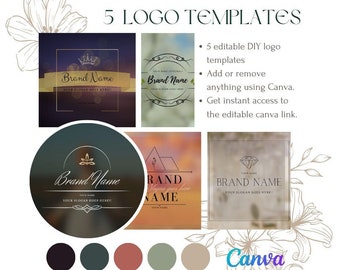 Modern Logo Templates Canva DIY Premade Bundle