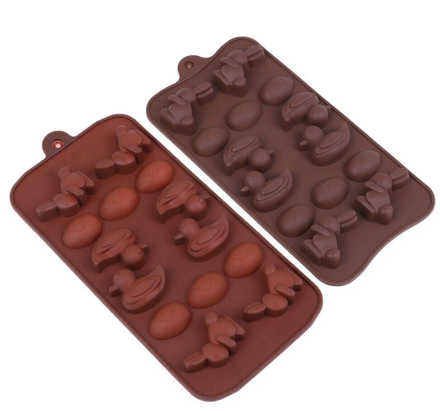 Coniglio Pasquale: Uova Di Cioccolato in Polvere Illustrazione