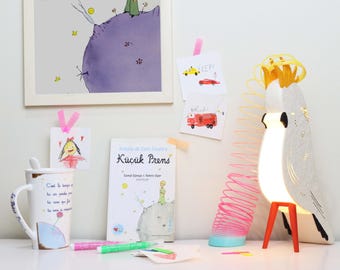 Kaketoe papier-maché tafellamp, nachtlampje vogel, bedlampje voor esthetisch interieur, kerstcadeau, Australische vogelligging