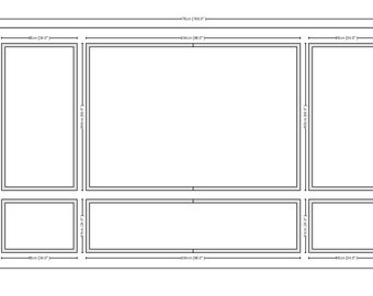 Custom made wall molding design have done for Megan - 6 Sets of Frames Wainscoting Panel