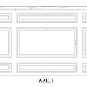 Custom made wall molding design have done for Hayley - Sets of Frames Wainscoting Panel (border)
