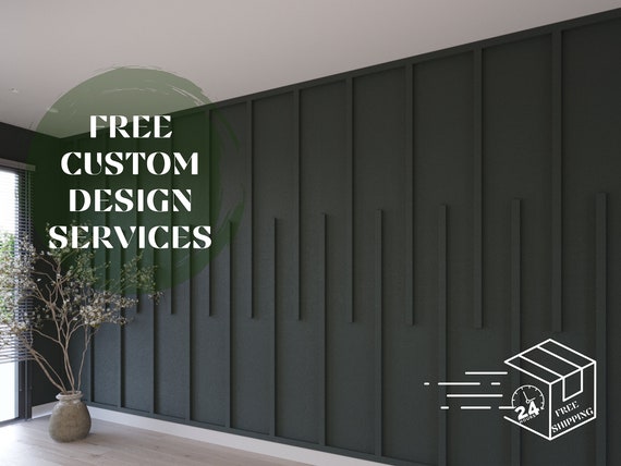 Modern Accent Paneling, Vertical Wall Molding Kit, Pre-Cut Panels