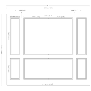 Custom made wall molding design have done for Naviebirdwell - 6 Sets of Frames Wainscoting Panel