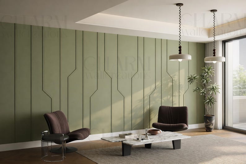 Modern Accent Wall Paneling Kit, Vertical Wall Molding, Pre-cut ...