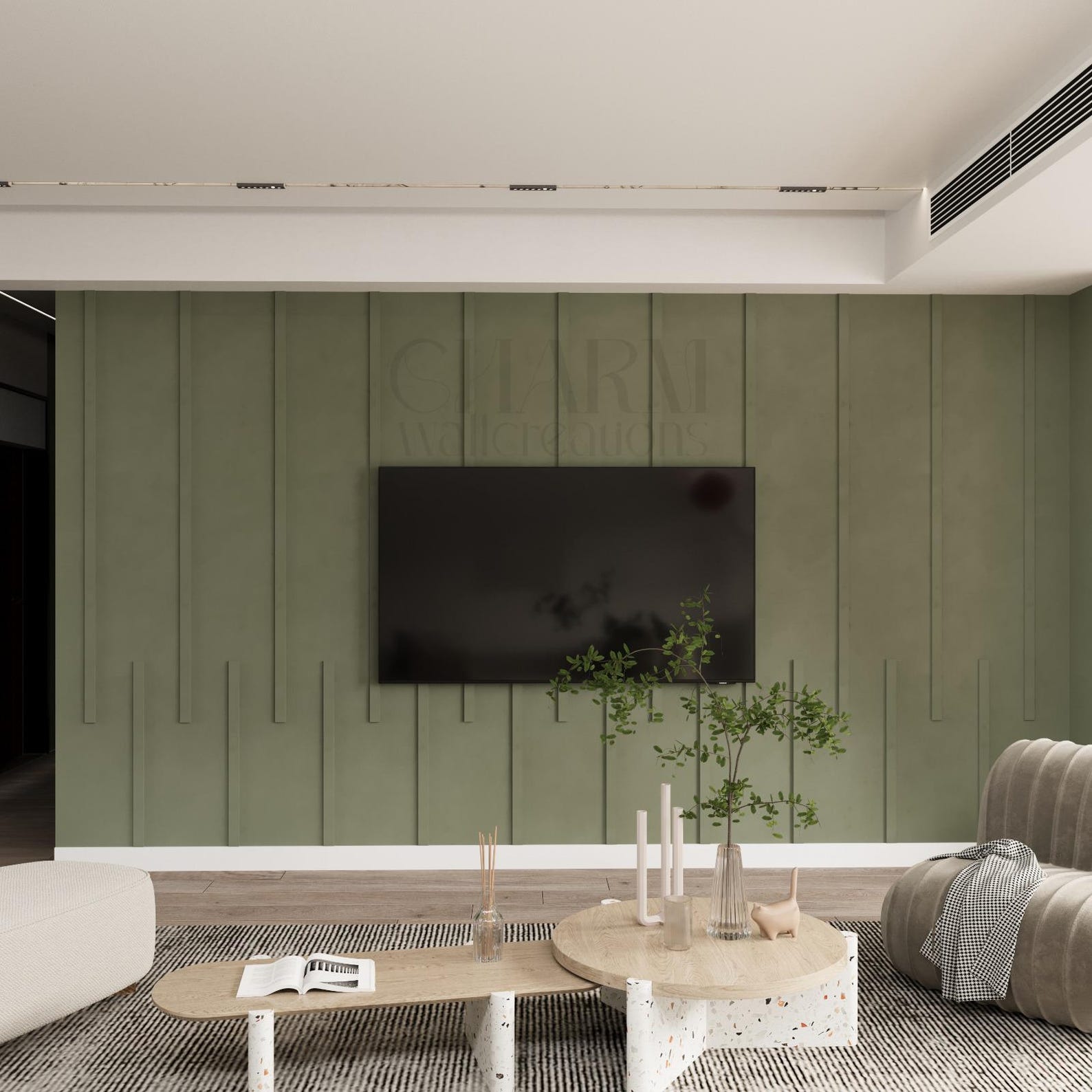 Modern Accent Paneling, Vertical Wall Molding Kit, Pre-cut Panels - Etsy