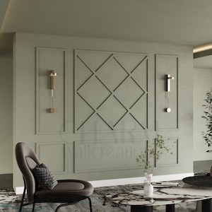 Pre-Cut Wall Moulding Kit: Factory Primed Accent Wall Panels