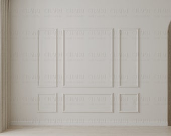 Wall Moulding Kit - Wall Molding Assembly-Ready Package - Pre-Cut Factory Primed - Accent Wall Panels - 6 Sets of Frames - Wainscoting Panel