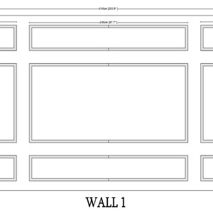 Custom made wall molding design have done for Hayley - Sets of Frames Wainscoting Panel