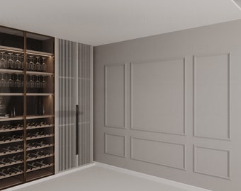 Pre-Cut Wainscoting Panel Kit: Easy Install Wall Molding Frames